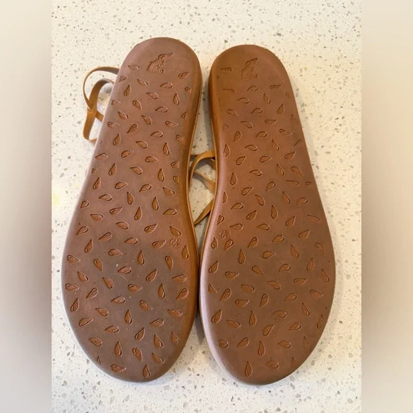Ancient Greek Sandals Leather Toe-Loop Sandals in Tan - Women size 42/11m - Picture 4 of 6